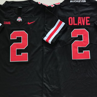 Men's Ohio State Buckeyes Chris Olave #2 Black Player Game Jersey