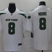 Men's New York Jets Elijah Moore #8 White Game Jersey1