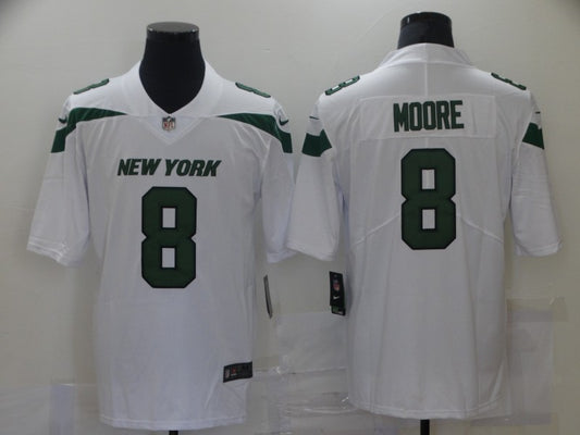 Men's New York Jets Elijah Moore #8 White Game Jersey1