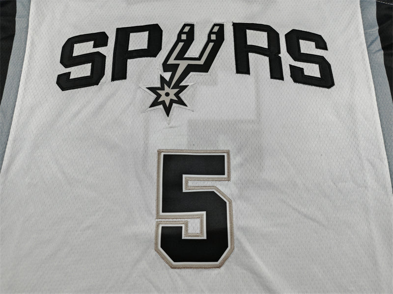 Men's San Antonio Spurs Stephon Castle #5 White Swingman Jersey - Association Edition
