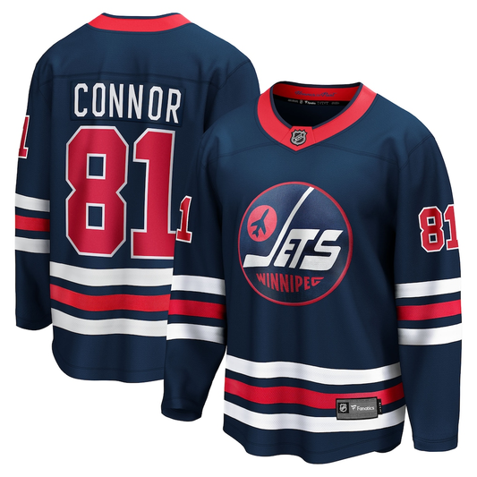 Men's Winnipeg Jets Kyle Connor Fanatics #81 Navy Alternate Breakaway Jersey