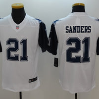 Men's Dallas Cowboys Deion Sanders #21 White Game Jersey1