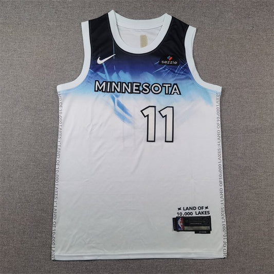 Men's Minnesota Timberwolves Naz Reid #11 White 2024/25 Swingman Player Jersey1 - City Edition