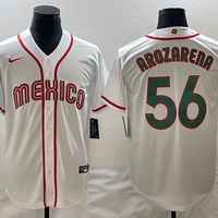Men's 2023 World Baseball Classic #56 Randy Arozarena Mexico White Jersey1