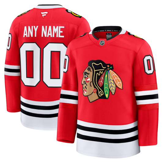 Men's Chicago Blackhawks Fanatics Red Home Premium Custom Jersey