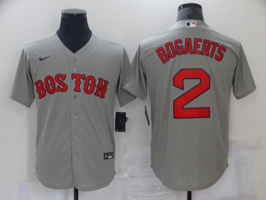 Men's Boston Red Sox Xander Bogaerts #2 Gray Replica Baseball Jersey1