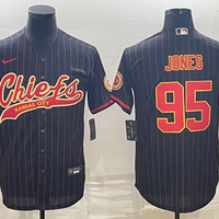 Men's Kansas City Chiefs Chris Jones #95 Black Player Jersey1 Joint Edition