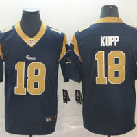 Men's Los Angeles Rams Cooper Kupp #18 Navy Game Jersey1