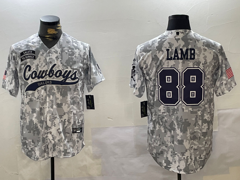 Men's Dallas Cowboys CeeDee Lamb #88 Arctic Camo 2024 Salute to Service Player Jersey1
