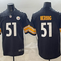 Men's Pittsburgh Steelers Nick Herbig #51 Black Game Jersey