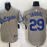 Men's Los Angeles Dodgers Tarik Skubal #29 Gray Alternate Game Jersey