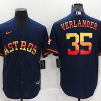 Men's Houston Astros Justin Verlander #35 Navy Replica Player Jersey1