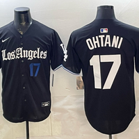 Men's Los Angeles Dodgers Shohei Ohtani #17 Black Alternate Replica Jersey