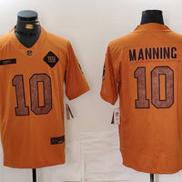 Men's New York Giants Eli Manning #10 Brown 2023 Salute To Service Limited Jersey1