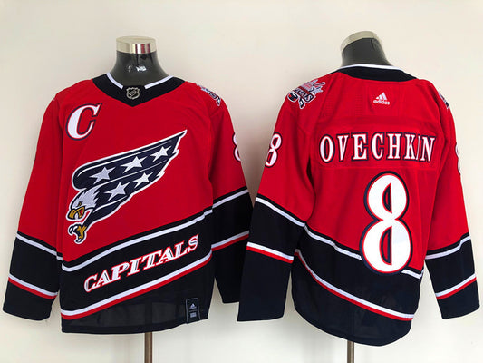 Men's Washington Capitals Alexander Ovechkin #8 Red Home Breakaway Jersey1