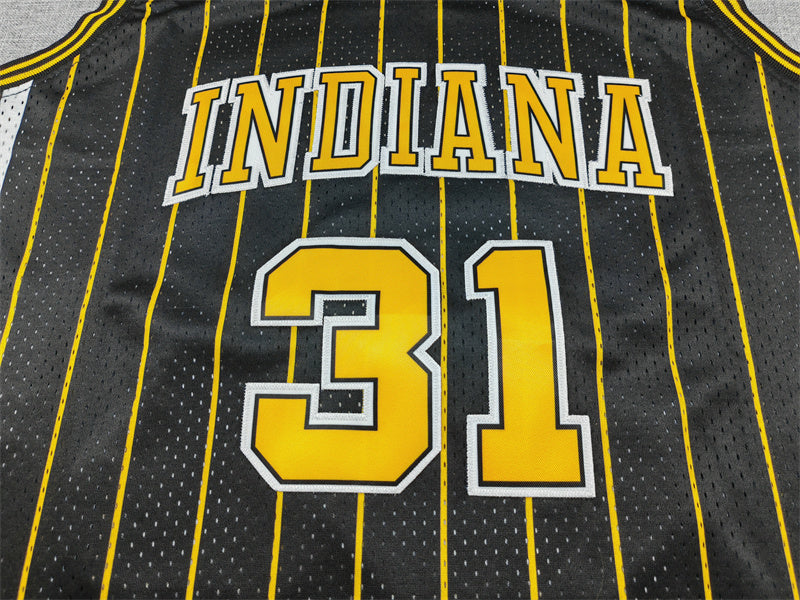 Men's Indiana Pacers Reggie Miller #31 Black Swingman Player Jersey