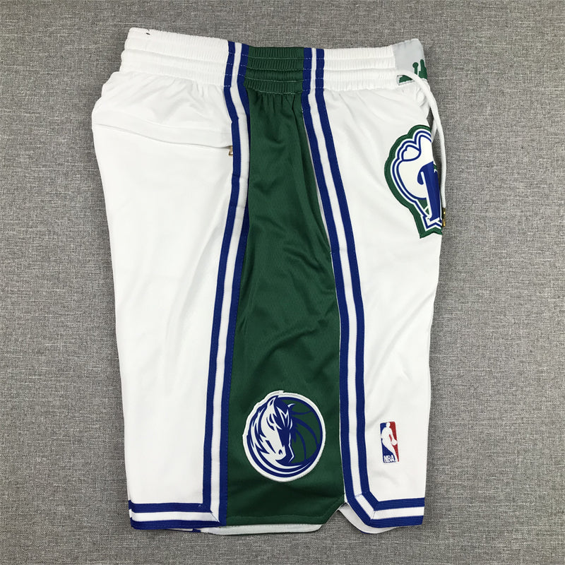 Men's Dallas Mavericks White City Edition Basketball Shorts1