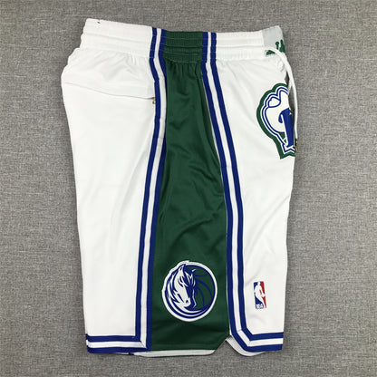Men's Dallas Mavericks White City Edition Basketball Shorts1