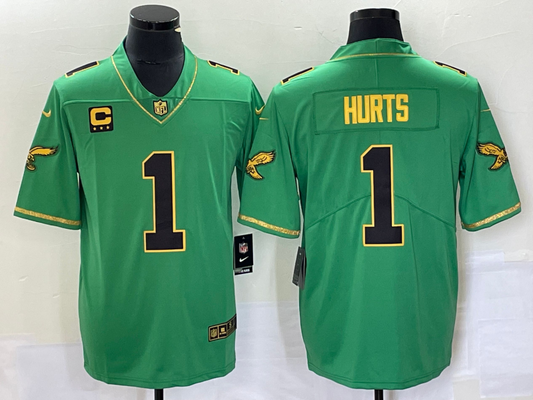 Men's Philadelphia Eagles Jalen Hurts #1 Kelly Green Game Player Jersey1