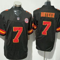 Men's Kansas City Chiefs Harrison Butker #7 Black Player Game Jersey