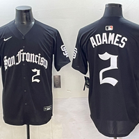 Men's San Francisco Giants Willy Adames #2 Black Game Player Jersey
