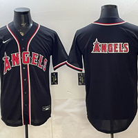 Men's Los Angeles Angels Black Fashion Replica Out Jersey