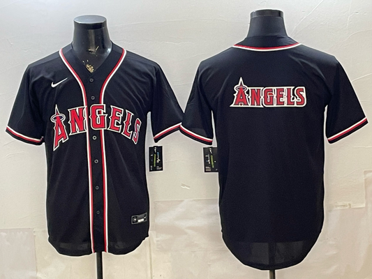 Men's Los Angeles Angels Black Fashion Replica Out Jersey