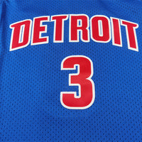 Men's Detroit Pistons Ben Wallace #3 Blue 2003/04 Hardwood Classics Swingman Jersey1