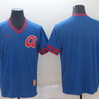 Men's Atlanta Braves Blue Cooperstown Collection Blank Jersey1