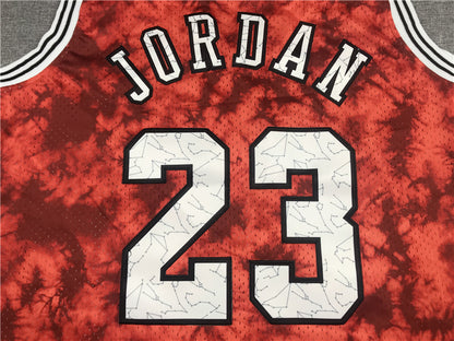 Men's Chicago Bulls Michael Jordan #23 Red Galaxy Swingman Jersey1