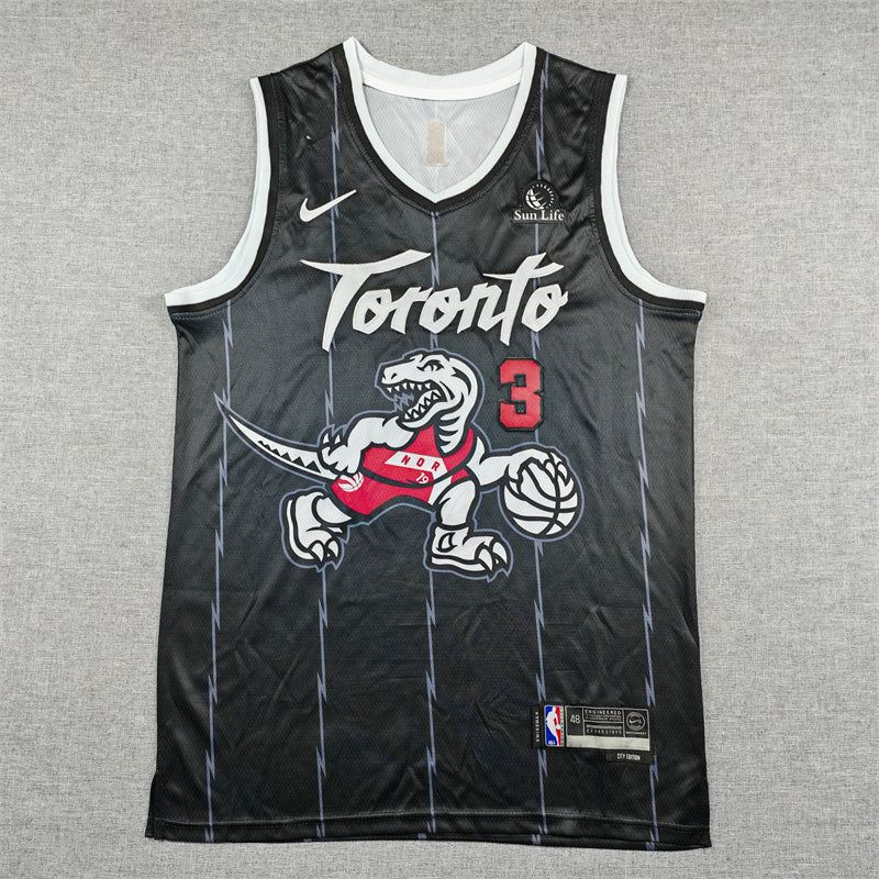 Men's Toronto Raptors Brandon Ingram #3 Black 2025/26 Swingman Jersey - City Edition