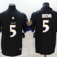 Men's Baltimore Ravens Marquise Brown #5 Black Game Jersey1
