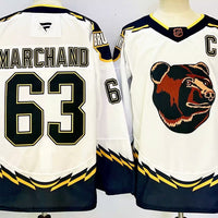 Men's Boston Bruins Brad Marchand #63 White Player Game Jersey