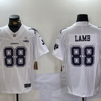 Men's Dallas Cowboys CeeDee Lamb #88 White Fashion Game Jersey1