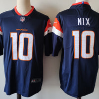 Men's Denver Broncos Bo Nix #10 Navy Team Game Jersey