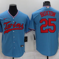 Men's Minnesota Twins Byron Buxton #25 Blue Replica Player Jersey1