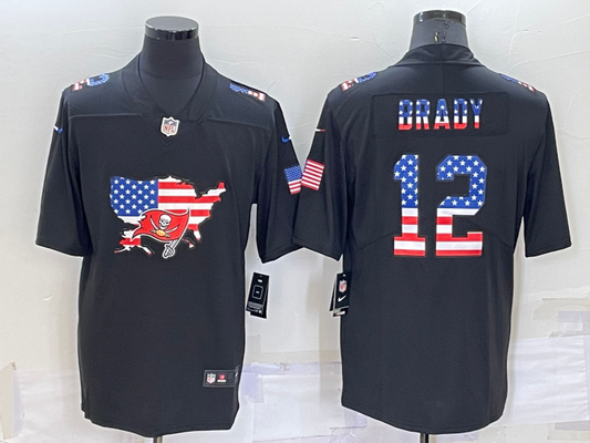 Men's Tampa Bay Buccaneers Tom Brady #12 Black Player Jersey1