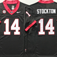 Men's Georgia Bulldogs Gunner Stockton #14 Black Player Game Jersey
