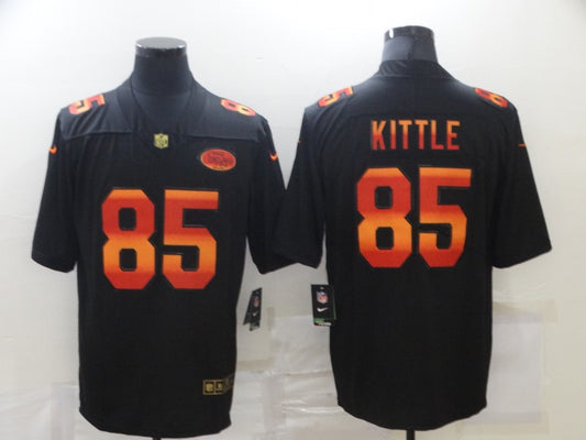 Men's San Francisco 49ers #85 George Kittle Black Game Player Jersey1