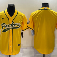 Men's Green Bay Packers Yellow Blank Jersey1