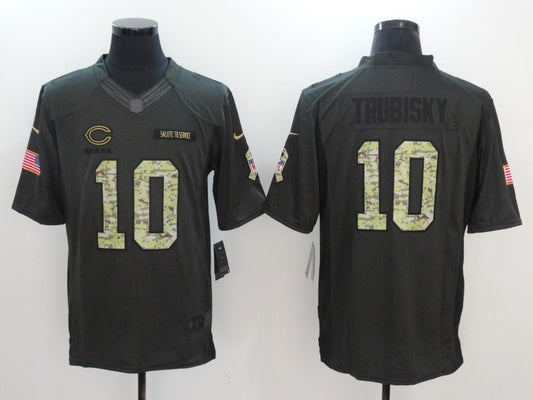 Men's Chicago Bears #10 Mitch Trubisky Black Game Jersey1