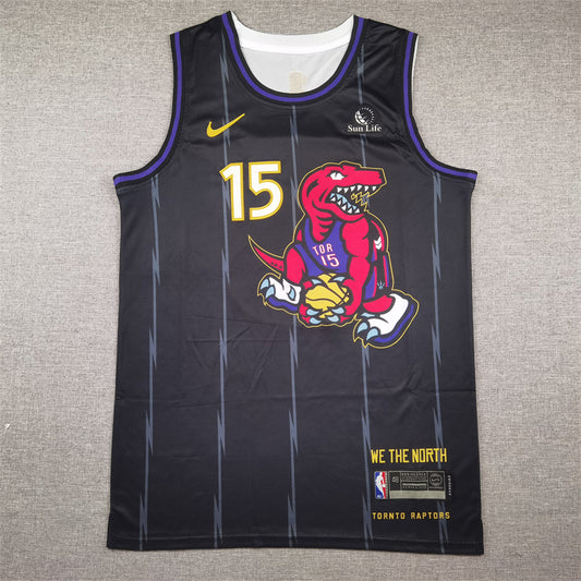 Men's Toronto Raptors Vince Carter #15 Black 2024/25 Swingman Player Jersey1 - City Edition