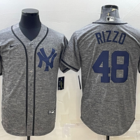 Men's New York Yankees Anthony Rizzo #48 Gray Replica Player Jersey1