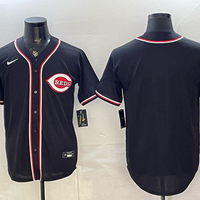 Men's Cincinnati Reds Fashion Replica Black Out Jersey