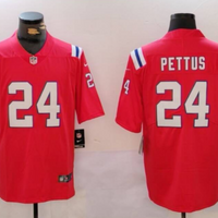 Men's New England Patriots Malcolm Pettus #24 Red Alternate Game Jersey
