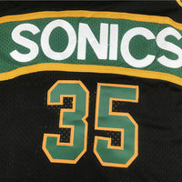 Men's Seattle Supersonics Kevin Durant #35 Black Throwback Swingman Jersey