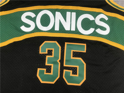 Men's Seattle Supersonics Kevin Durant #35 Black Throwback Swingman Jersey