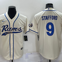 Men's Los Angeles Rams Matthew Stafford #9 Bone Game Jersey1 Joint Edition