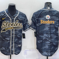 Men's Pittsburgh Steelers Gray Camouflage Fashion Jersey1