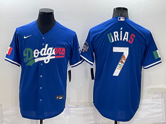 Men's Los Angeles Dodgers Julio Urias #7 Blue Fashion Player Jersey1